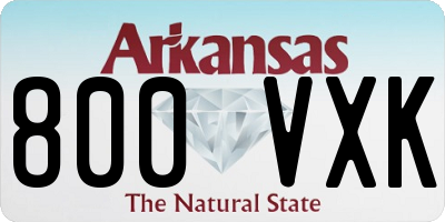 AR license plate 800VXK