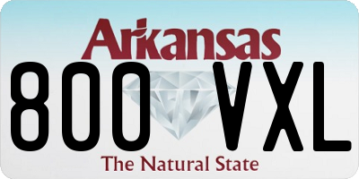 AR license plate 800VXL