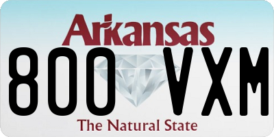 AR license plate 800VXM