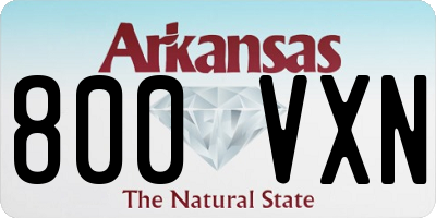AR license plate 800VXN