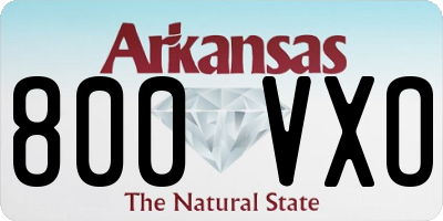 AR license plate 800VXO