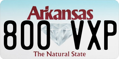 AR license plate 800VXP