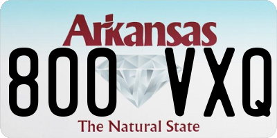 AR license plate 800VXQ