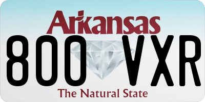 AR license plate 800VXR