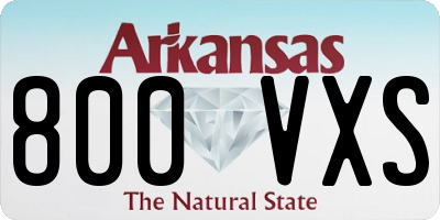 AR license plate 800VXS