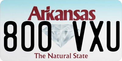 AR license plate 800VXU