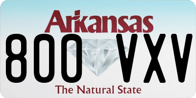 AR license plate 800VXV