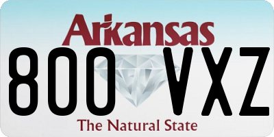 AR license plate 800VXZ