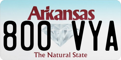AR license plate 800VYA