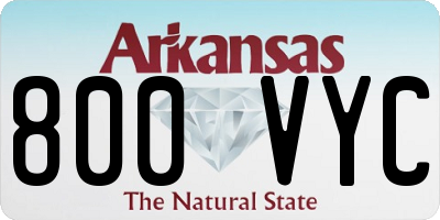 AR license plate 800VYC