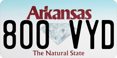 AR license plate 800VYD