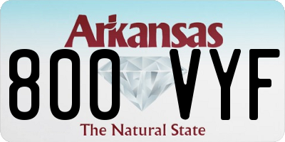 AR license plate 800VYF