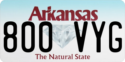 AR license plate 800VYG