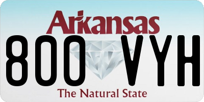 AR license plate 800VYH