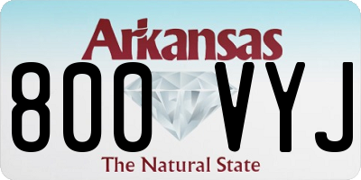 AR license plate 800VYJ