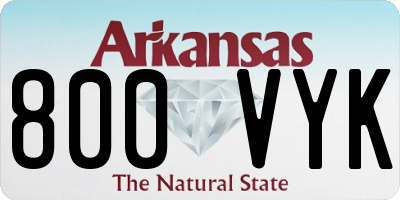 AR license plate 800VYK
