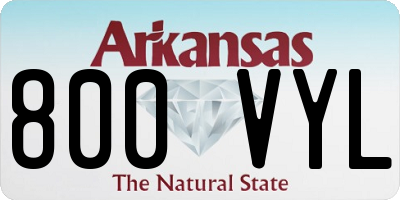 AR license plate 800VYL