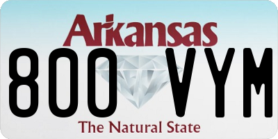 AR license plate 800VYM