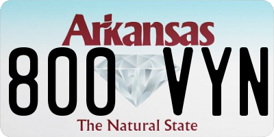 AR license plate 800VYN