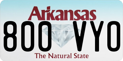AR license plate 800VYO