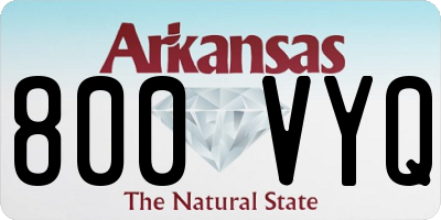 AR license plate 800VYQ