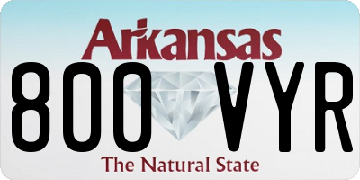 AR license plate 800VYR