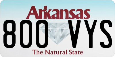 AR license plate 800VYS