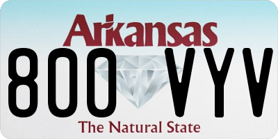 AR license plate 800VYV