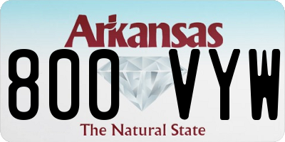 AR license plate 800VYW