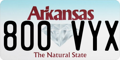 AR license plate 800VYX