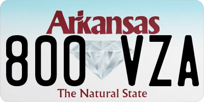 AR license plate 800VZA