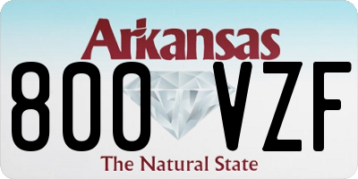 AR license plate 800VZF
