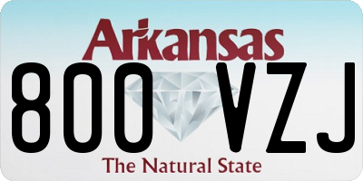 AR license plate 800VZJ
