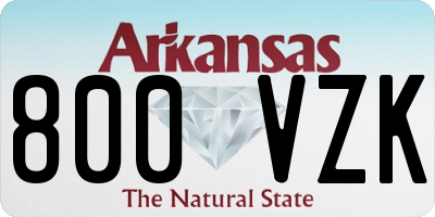 AR license plate 800VZK