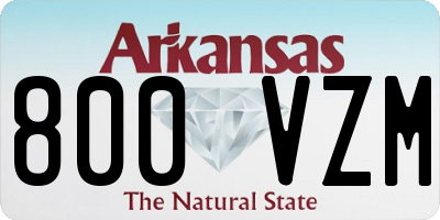 AR license plate 800VZM