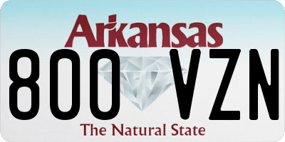 AR license plate 800VZN
