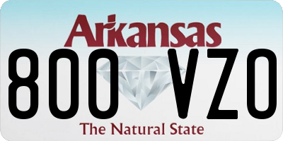 AR license plate 800VZO
