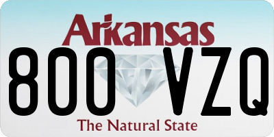 AR license plate 800VZQ