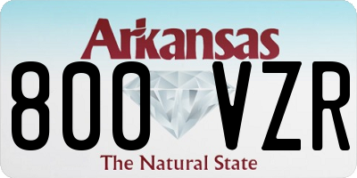 AR license plate 800VZR