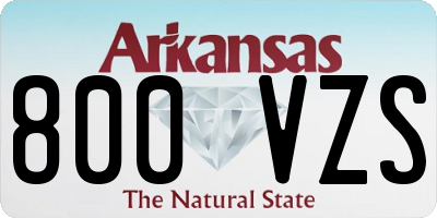 AR license plate 800VZS