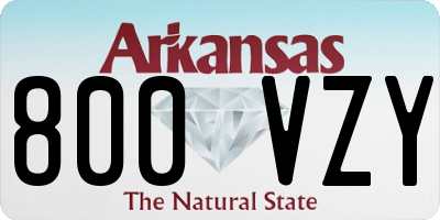AR license plate 800VZY