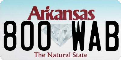 AR license plate 800WAB