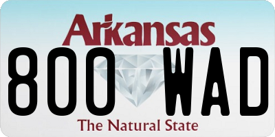 AR license plate 800WAD
