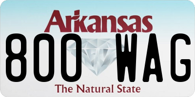 AR license plate 800WAG