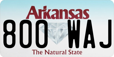 AR license plate 800WAJ