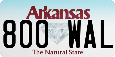 AR license plate 800WAL