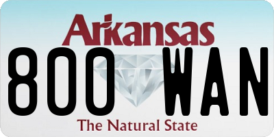 AR license plate 800WAN