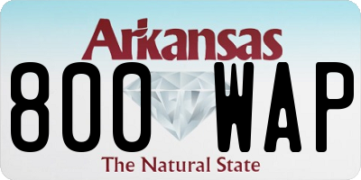 AR license plate 800WAP