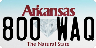 AR license plate 800WAQ