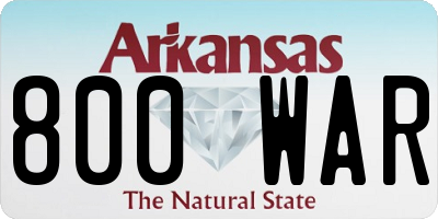 AR license plate 800WAR